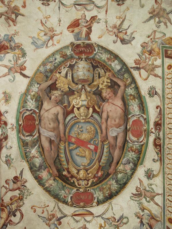 Vatican City: Vatican Museum: staircase ceiling (next to Sistine Chapel)