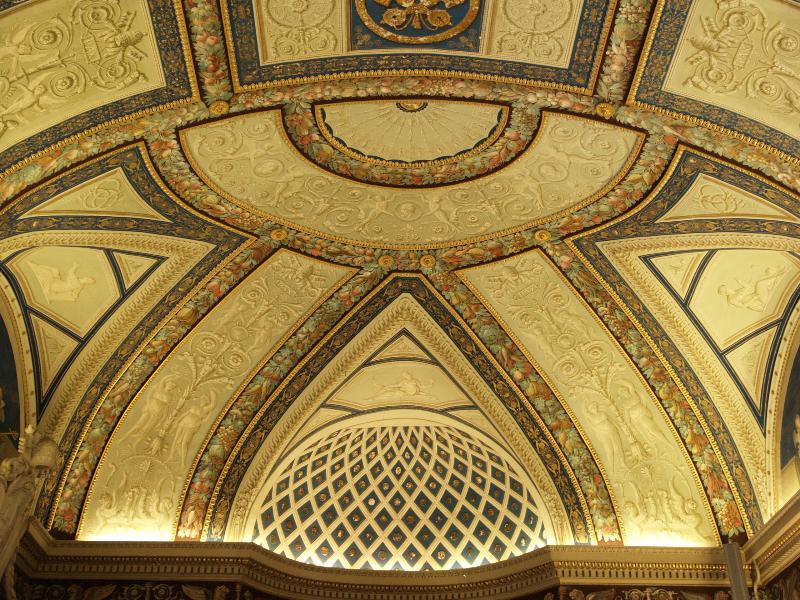 Vatican City: Vatican Museum: ceiling decoration (near Sistine Chapel)