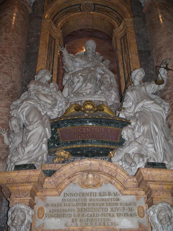 Vatican City: Basilica di San Pietro (St Peter's Basilica): Innocent XII monument (1746, Filippo della Valle)