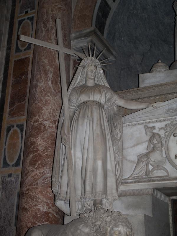 Vatican City: Basilica di San Pietro (St Peter's Basilica): Clement XIII Monument, Triumph of Religion (1792, Antonio Canova)