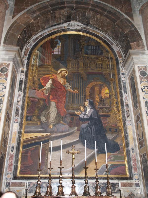 Vatican City: Basilica di San Pietro (St Peter's Basilica): Altar of the Sacred Heart (mosaic after 1923 painting by Muccioli)