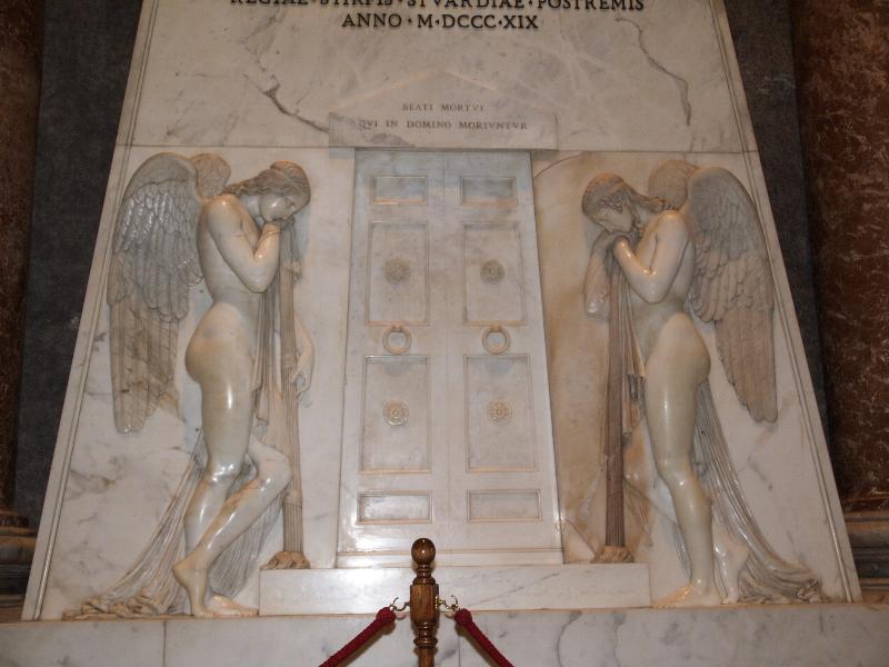 Vatican City: Basilica di San Pietro (St Peter's Basilica): Stuart Monument detail (1817-1819, Antonio Canova)