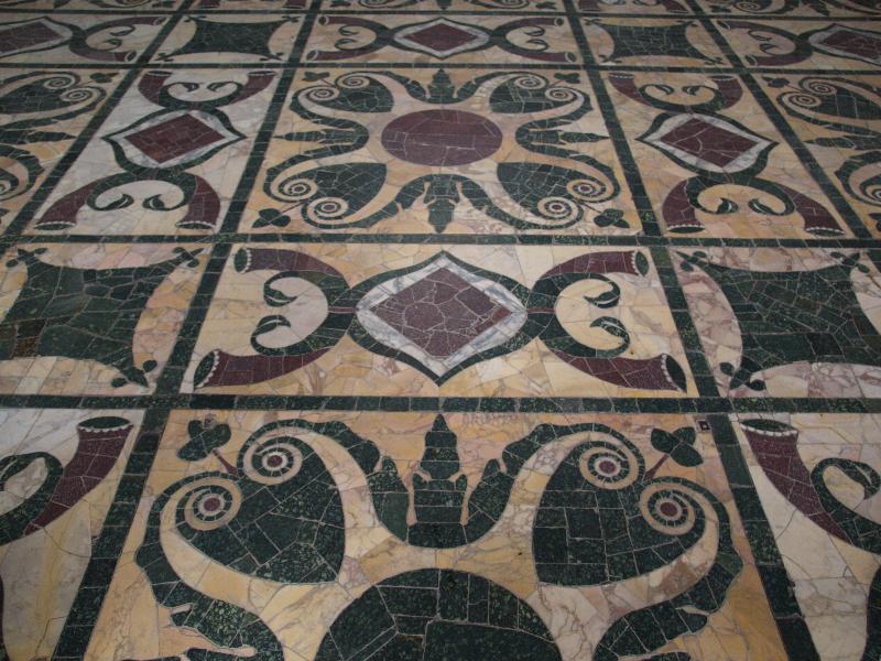 Rome, Italy: Curia, Via Sacra: marble floor (late 3rd century AD)