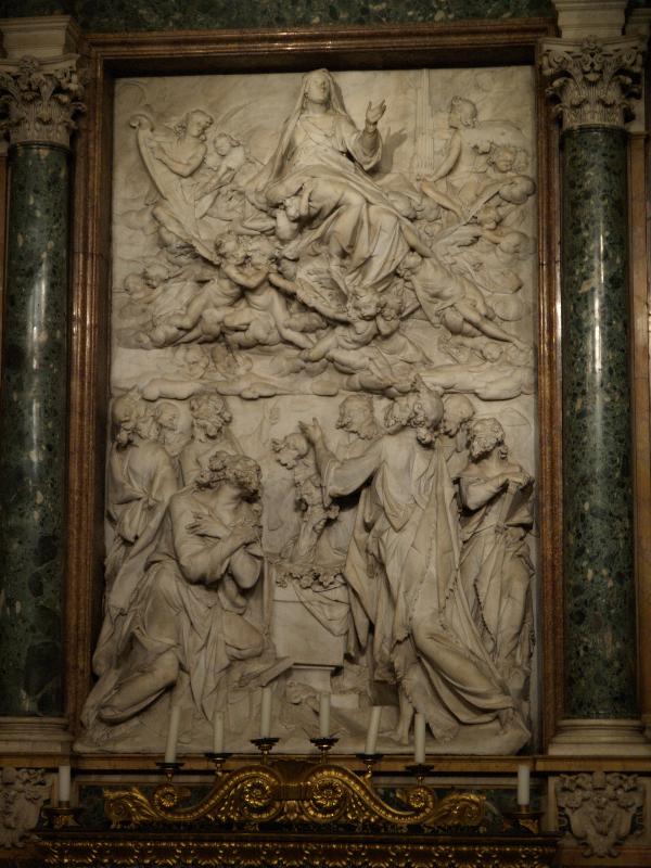Rome, Italy: Basilica di Santa Maria Maggiore (St Mary Major): Assumption of the Virgin, baptistry (sculptor Pietro Bernini)