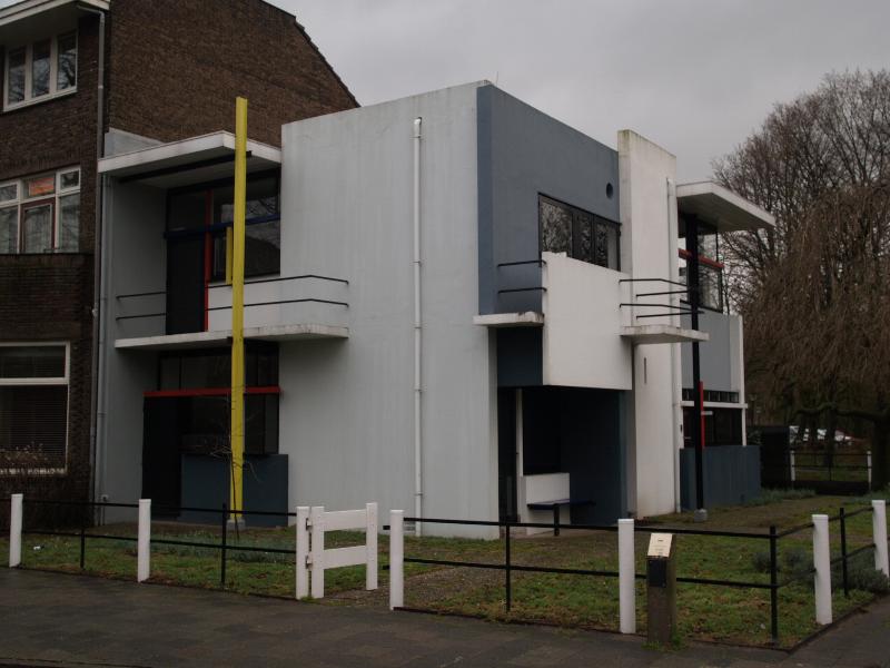 Utrecht, Netherlands: Schroeder (Schroder) House, Prins Hendriklaan 50: view (1924, architect Gerrit Thomas Rietveld)