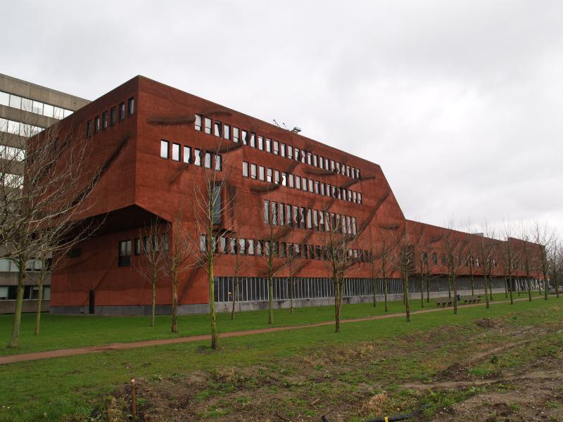 Utrecht University, Netherlands: Minnaert Building (Gebouw), Leuvenlaan 4: view (1997, Neutelings Riedijk Architecten)