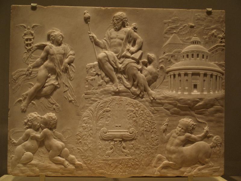 New York City, NY: Metropolitan Museum of Art: marble ('The Reign of Jupiter', c 1555-1560, school of Fontainebleau)
