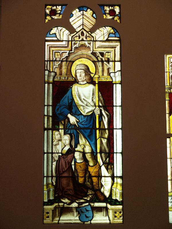 New York City, NY: Metropolitan Museum of Art: Saint Roch with the van Merle family arms and a donor (c1510, Cologne)
