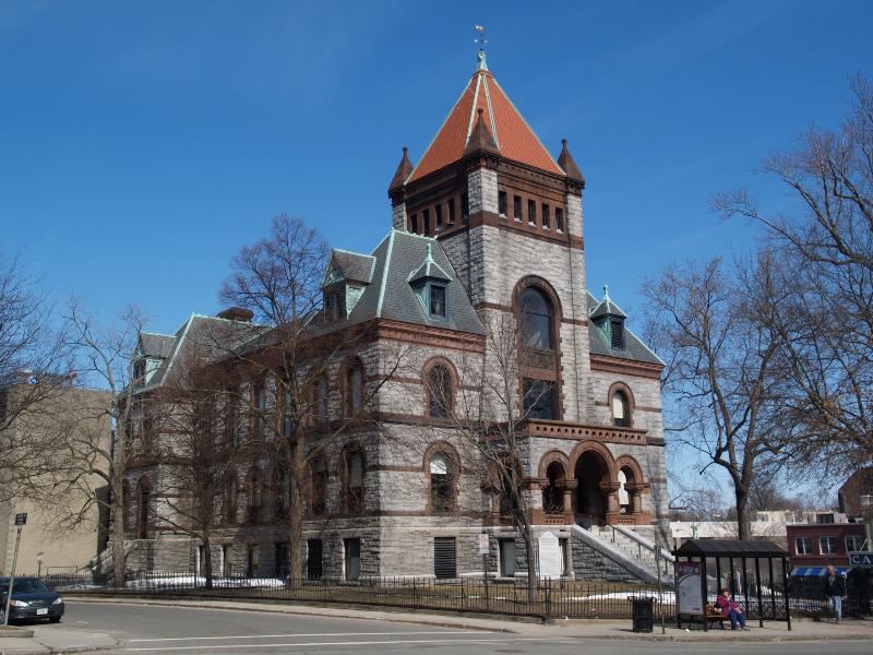 Northampton, Massachusetts (MA): Old Courthouse: view (1886-1887, architect Henry F. Kilbourn)