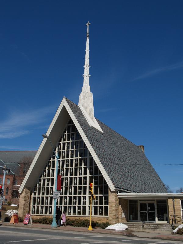 Northampton, Massachusetts (MA): Edwards Church: view (1958, architect Harold E. Wagoner)
