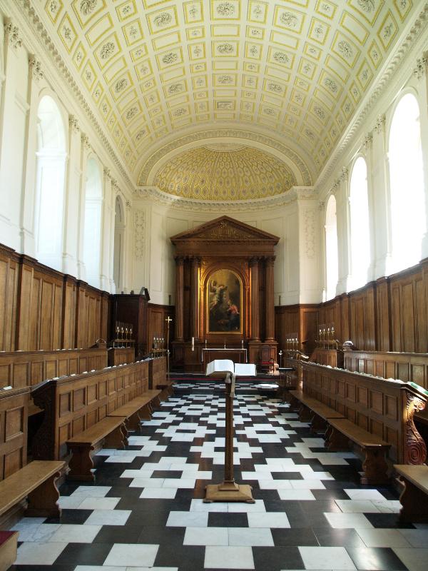 Cambridge, England: Clare College: chapel interior