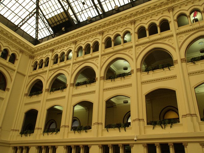 Buffalo, New York (NY): Erie Community College: interior courtyard facade (1894-1901, Jeremiah O'Rourke, William Arkin and James Knox Taylor; 1979-1981, Cannon Design, conversion for college)