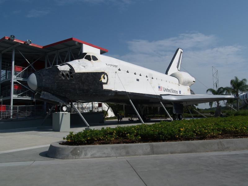Kennedy Space Center, Florida (FL): Visitor Complex: space shuttle 'Explorer', view