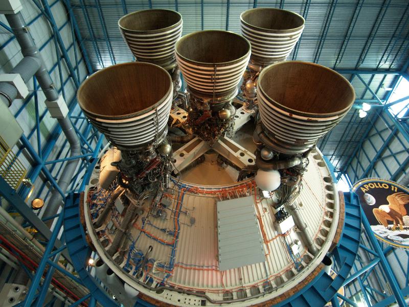 Kennedy Space Center, Florida (FL): Apollo / Saturn V Center: J-2 engines (second stage of Saturn V rocket)