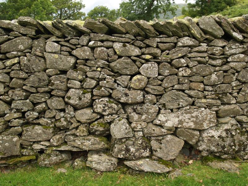Ambleside, England: Nook Lane: dry stone wall