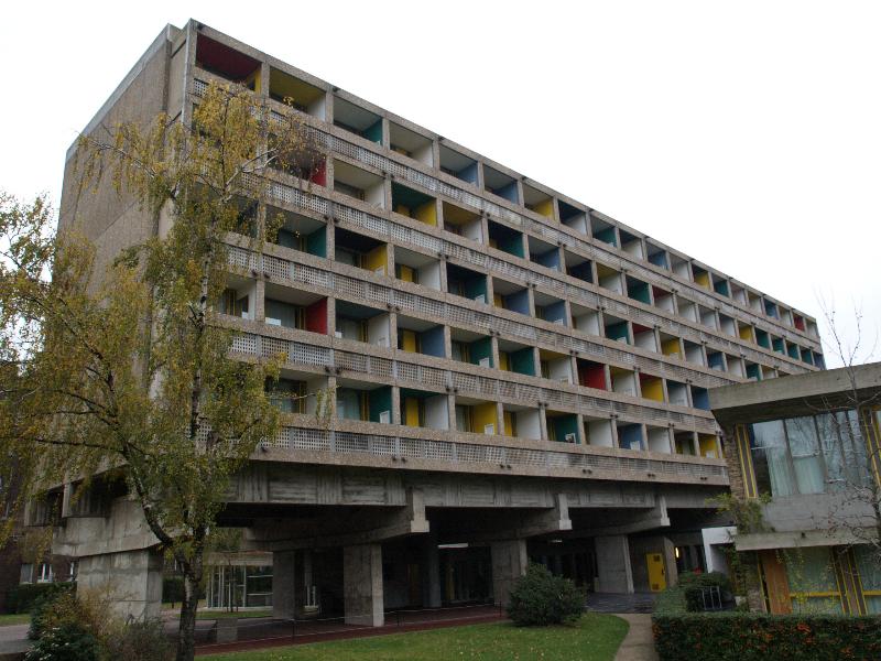Paris, France: Maison du Bresil (Cite Internationale Universitaire de Paris): view (1959, Le Corbusier and Lucio Costa)