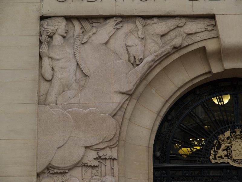 Paris, France: Fondation Biermans-Lapotre (Cite Internationale Universitaire de Paris): bas-relief (1927, sculptor M. Gaumont, architect Armand Gueritte)