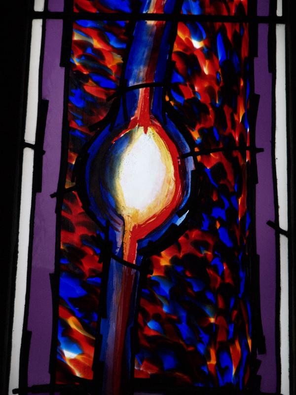 Oundle, England: Oundle School Chapel: Creation out of the Void ('big bang') (2002, Mark Angus)