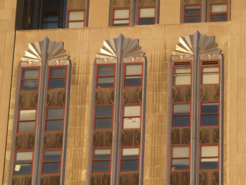 New York City, NY: Empire State Building: facade detail (1929-1931, architect Shreve, Lamb and Harmon)