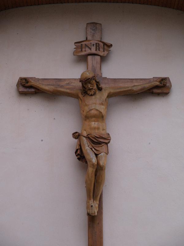 Ettlingen, Germany: St Martinskirche: wood crucifixion
