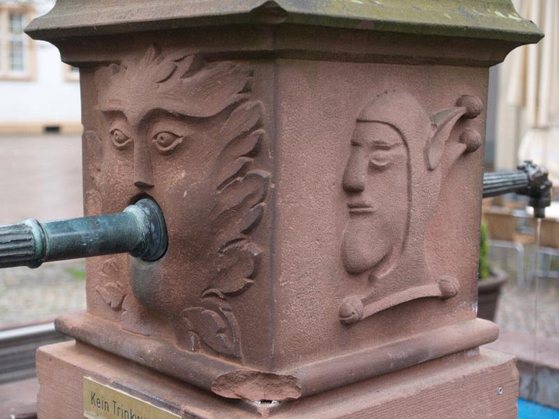 Ettlingen, Germany: Marktstrasse: Fountain of the Fool (Hans von Singen), detail (16th century)