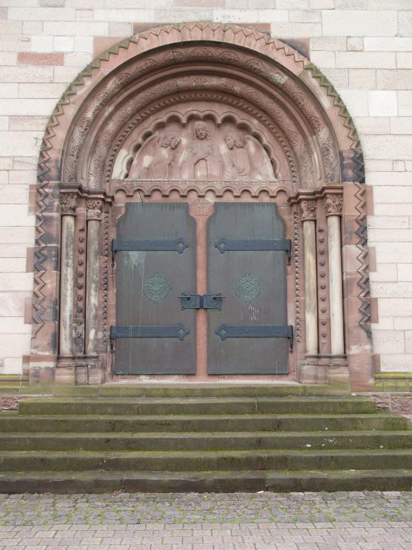 Ettlingen, Germany: Herz-Jesu Kirche: west entrance (c1900)