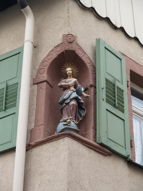 Ettlingen, Germany: Faerbergasse: shrine