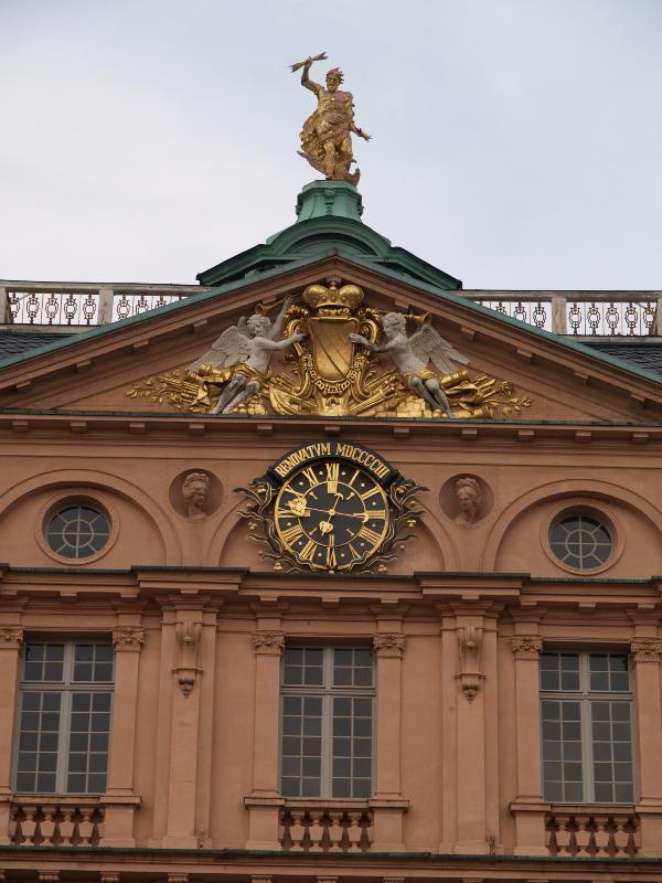 Rastatt, Germany: Schloss (Castle): top of facade (baroque, 1700-1712, designed by Domenico Rossi)