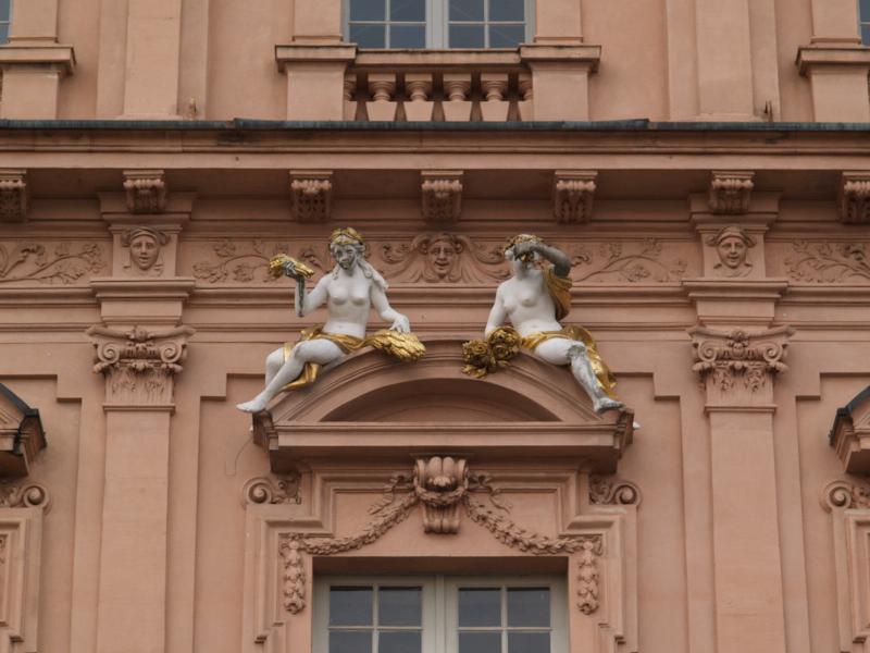 Rastatt, Germany: Schloss (Castle): facade detail (baroque, 1700-1712, designed by Domenico Rossi)