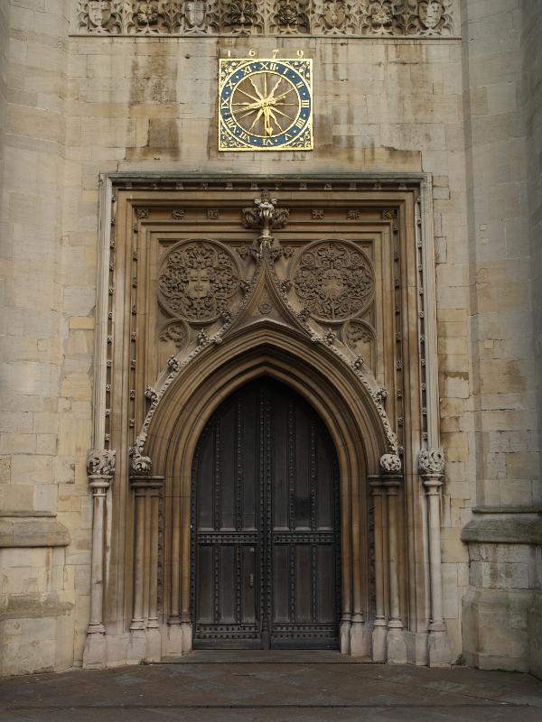 Cambridge, England: Great St Mary's Church: west entrance