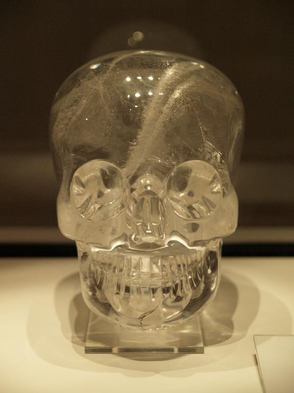 London, England: British Museum: rock crystal skull (late 19th c forgery, originally thought to have been Aztec)