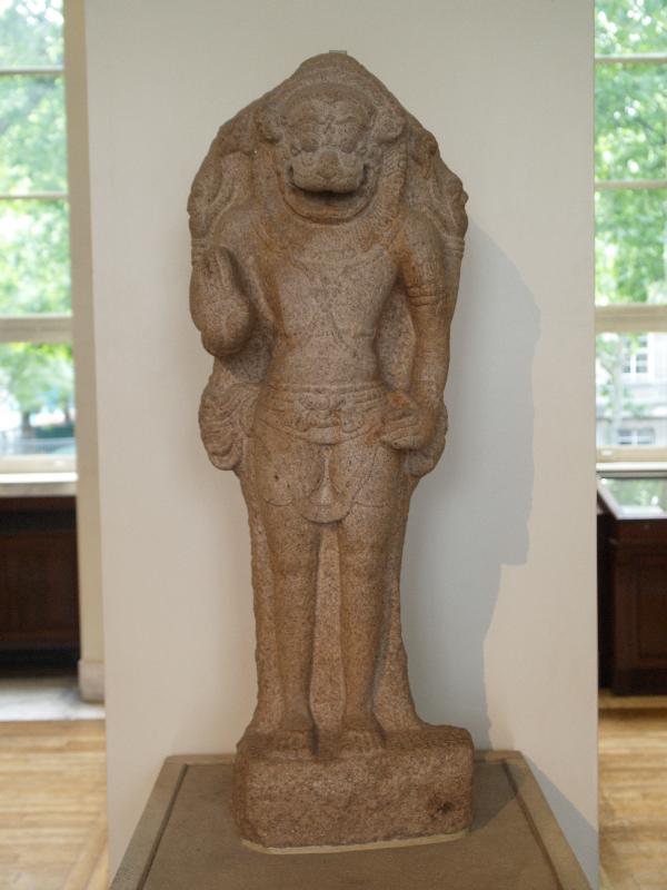 London, England: British Museum: Narasinha, the lion incarnation of Vishnu (about AD 950, Chola Dynasty, Tamil Nadu, south India)