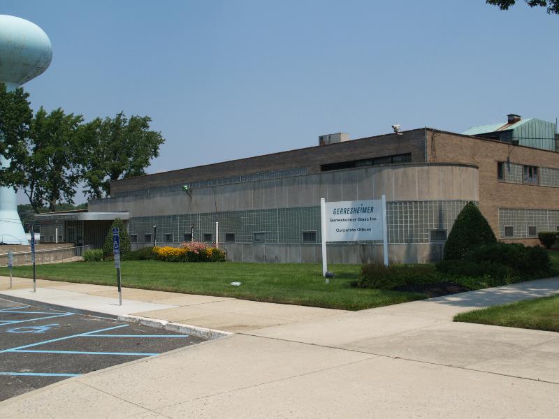 Vineland, New Jersey (NJ): Gerresheimer (ex-Kimble) Glass: view (1937, architect William Lescaze)