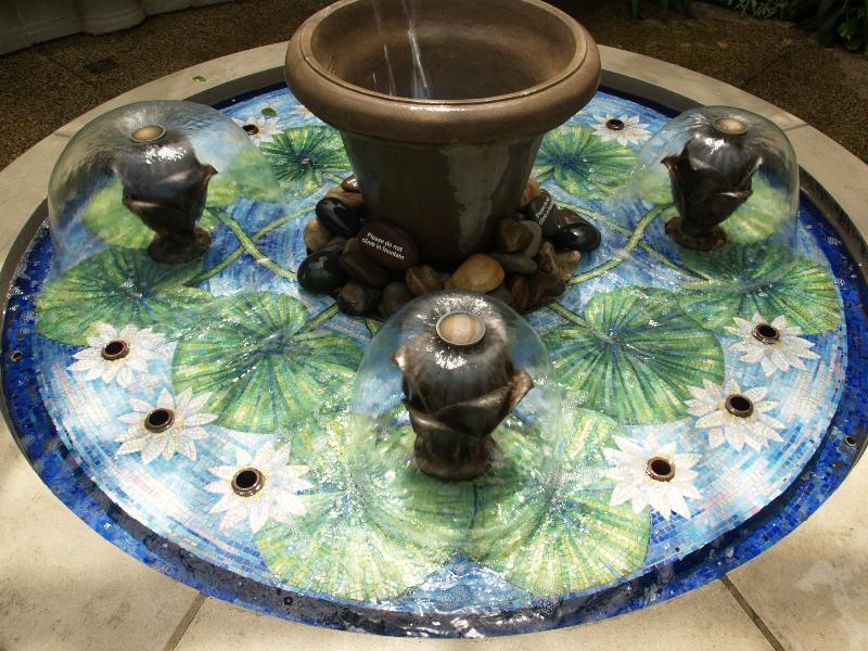Kennett Square, Pennsylvania (PA): Longwood Gardens: Conservatory, mosaic water lily fountain