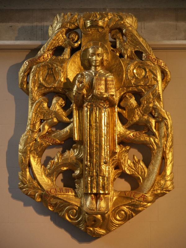 Cambridge, England: Great St Mary's Church: Christ in Majesty (The Majestas) (1960, Alan Durst)