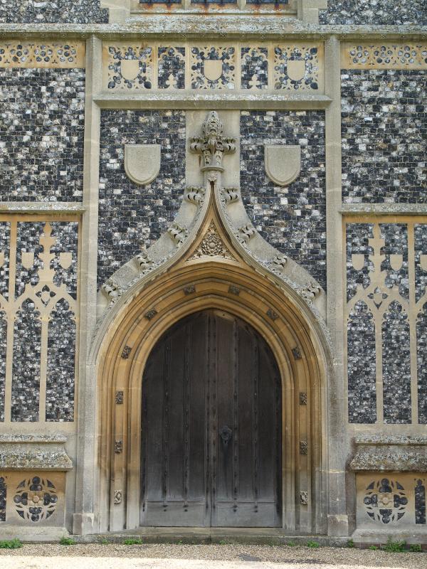 Long Melford, England: Holy Trinity Church: west entrance (1903)