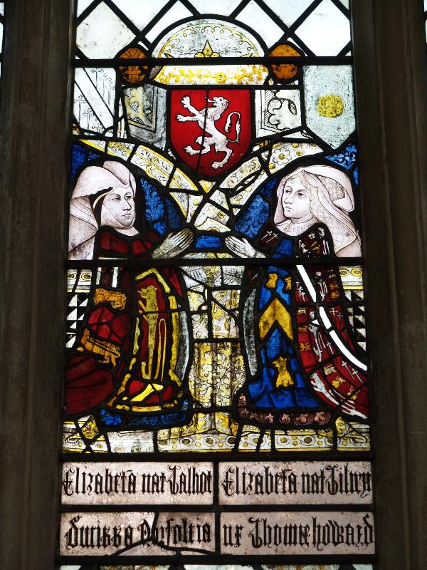 Long Melford, England: Holy Trinity Church: Elizabeth Talbot and Elizabeth Tilney (former said to be model for John Tenniel's Duchess in 'Alice in Wonderland')