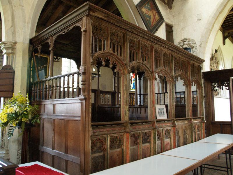 Kedlington, England: St Peter and St Paul Church: Barnardiston pew (1610)
