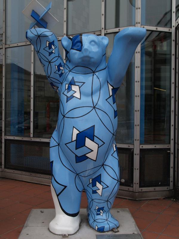 Berlin, Germany: Technische Universitaet, Mathematikgebaeude (Institut fur Mathematik) (Strasse des 17.Juni): Matheon-Baer (Berlin bear)