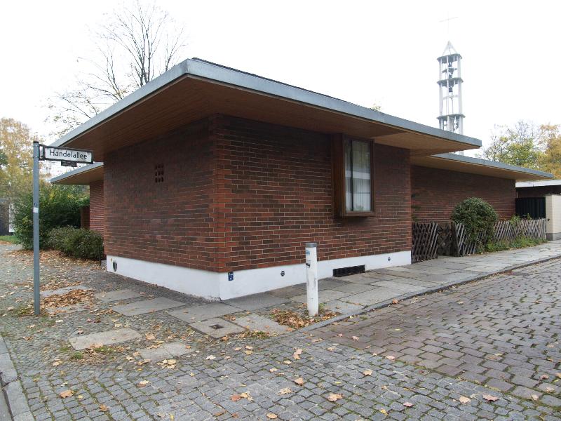 Berlin, Germany: Haendelallee 55: view (built for Interbau 1957, architect Ruf)