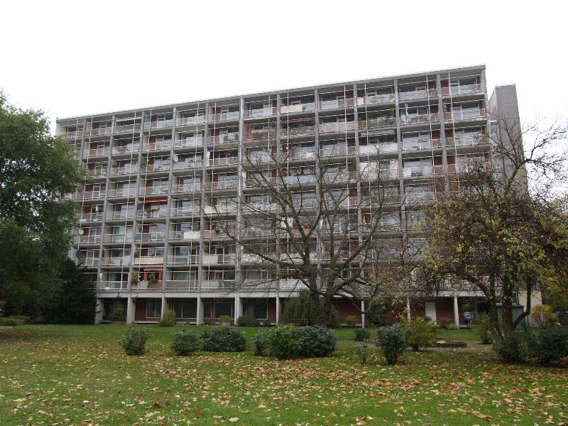 Berlin, Germany: Bartningallee 2-4: view (built for Interbau 1957, architect Egon Eiermann)