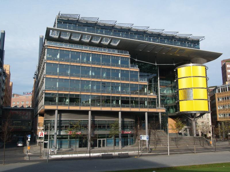 Berlin, Germany: Linkstrasse office complex: view (1996-1999, Richard Rogers)