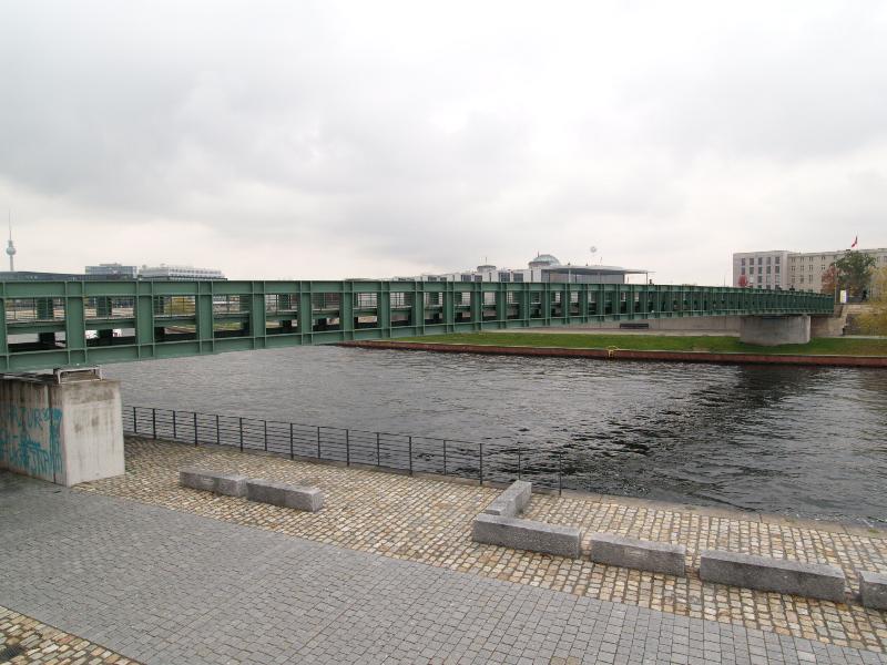 Berlin, Germany: Gustav-Heinemann-Brucke: view (2005, Max Dudler Architekt)