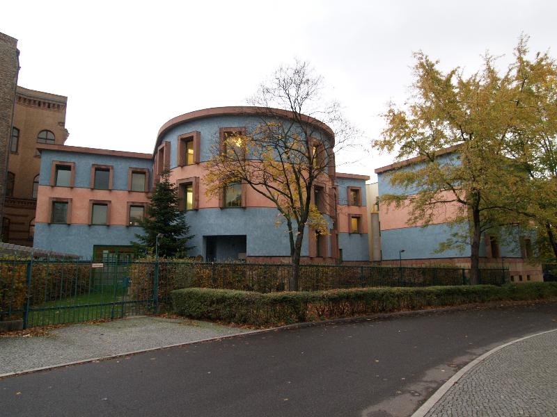 Berlin, Germany: Wissenschaftszentrum (Science Center) (Reichpietschufer): view (1984-1988, James Stirling and Michael Wilford)