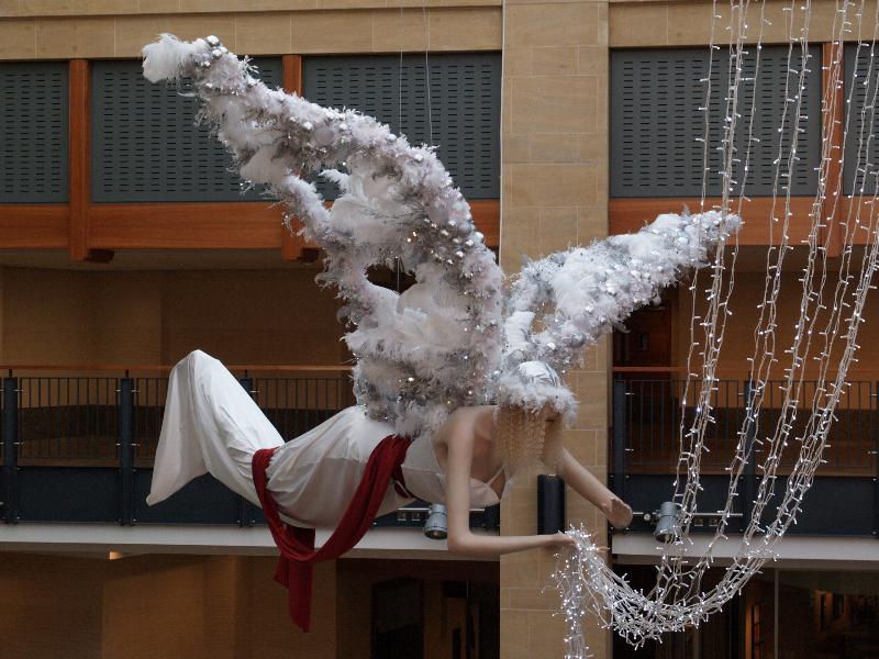 Cambridge, England: Grand Arcade: Christmas angel (2008, designed and made by KD Decoratives)