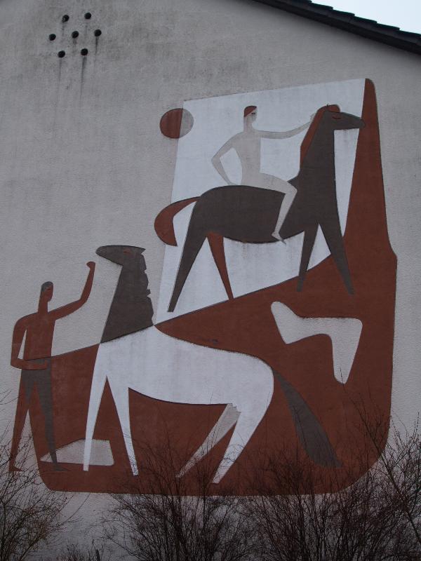 Karlsruhe (Beiertheim-Bulach), Germany: Burgerverein Bulach (Civic Association Bulach): wall relief