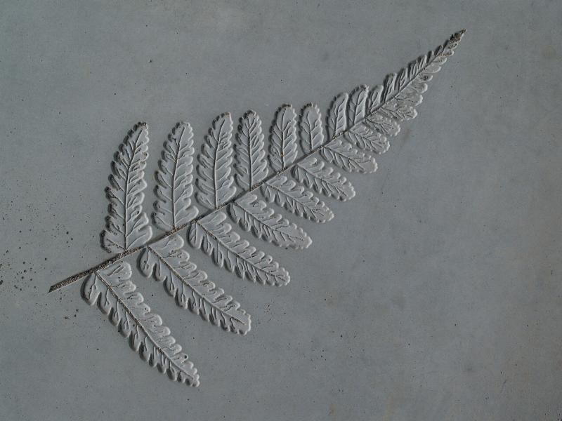 Frankfurt (Riedberg), Germany: Goethe-Universitaet Frankfurt Am Main: Institut fur Geowissenschaften (Institute of Geoscience, Altenhoeferallee 1), fern imprinted in pavement