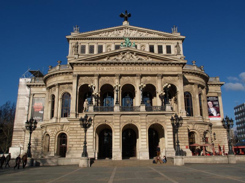 Frankfurt, Germany: Alte Oper: view (1873-1880, architect Richard Lucae, reconstructed 1976-1981)