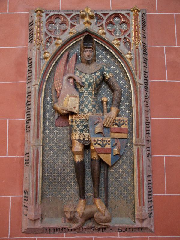 Frankfurt, Germany: Dom (St Bartholomaeus) (Cathedral): memorial plaque