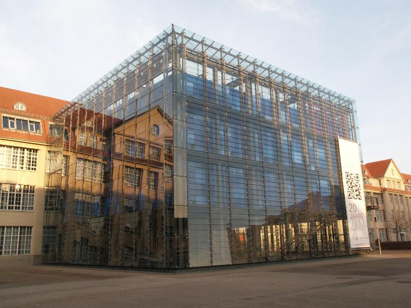 Karlsruhe, Germany: ZKM (Zentrum fur Kunst und Medientechnologie): view (1994-1997, architect Schweger + Partner)